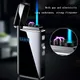 New Windproof Metal USB Lighter Torch Turbo Lighter Jet Dual Arc LED Lighter Gas Chargeable Electric