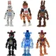 FNAF Freddy Bonnie Action Figure Toys Golden Foxy Fazbear Five Night Plastic Model Collection Props