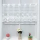 White Lace Flower Coffee Curtain Window Tulle Swan Curtains For Living Room Kitchen Treatments Voile