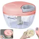 500ml Manual Garlic Press Multifunctional Food Mixer Garlic Grinding Chopper Food Vegetables Cutter