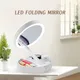 Foldable Led Magnifying Mirror Makeup White Vanity Cosmetic Mirror USB Charging or Battery with