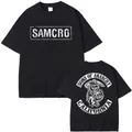 Sons of Anarchy SAMCRO Print T-shirt Men Women Trend Hip Hop Rock Oversized Short Sleeve Tee Summer