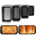 LMETJMA Nonstick Baking Bread Loaf Pan Carbon Steel Toast Bread Pan Tin Kitchen Rectangle Bakeware