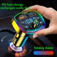 USB Car Charger Quick Charge Bluetooth 5.0 FM Transmitter USB Type C 65W Car Fast Charging For