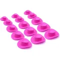 50Pcs Plastic Mini Western Cowboy Cowgirl Hat Cute Miniature Cowboy Hat Toy Doll Dress Up Party