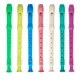 8 Holes Plastic Recorder Long Flute Musical Woodwind Instrument Colorful Clarinet with Cleaning