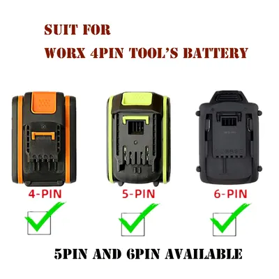 convert adapter Worx 20V max tool battery 4pin 5pin 6pin work for makita for dewalt for milwaukee for bosch 18V 20V battery