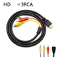 HDMI-compatible to 3RCA Cable 1.5M with HDMI 1.4V to AV Cord HD Audio Video Wire for Set Top Box