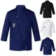 Newest Solid Mens Chef Jacket Short Long Sleeve Chef Coat Restaurant Bakery Catering Work Wear Coat