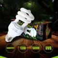 UVB Reptile Light 13W 220V Compact Fluorescent Lamp Habitat Lighting Bulb for Bearded Dragon Lizard