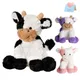 23cm Cow Plush Toy Cotton Stuffed Throw Pillow Dairy Cow Doll Soft and Comfortable Children's