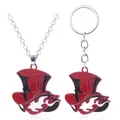 Game Persona 5 P5 Keychain Take Your Heart Logo Red Hat Key Chain for Women Men Car Keyring Choker