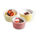 240 ml Ramekins Set of 6 Oven Safe Porcelain Ramiken Set Souffle Custard Cups for Baking and Ice