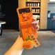 For Samsung Galaxy Z Flip 3 4 5 zflip4 Case Cute Pendant Orange Hinge Protective Cover