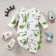 New Designer Green silhouette dinosaur Clothing 100 cotton body spring and fall long-sleeved