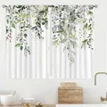 Kitchen curtains gray floral color above sink small window treatment bathroom treatment short