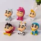 6Pcs/Set Crayon Shin Chan Action Figure Cartoon Japanese Kawaii Figurines Collectibles Movie