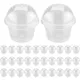 50 Pcs Plastic Dessert Cups Food Containers With Lids 250 Ml Disposable Pudding Yogurt Ice Cream