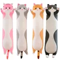 50cm Cute Soft Long Cat Plush Toys Stuffed Pause Office Nap Pillow Bed Sleep Home Decor Gift Doll