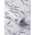 Peel and Stick Floral Leaf Wallpaper Wall Green/Grey Vinyl Self Adhesive Wall Paper Design For Walls