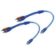 2Pcs 30cm RCA Audio Cable Y Splitter Adapter Female To Male Cord Audio Splitter Extension Cable