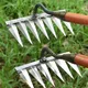 Gardening Hoe Iron Weeding Rake Agricultural Tools Grasping Raking Loosening Soil Artifact Harrow