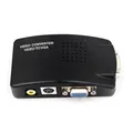 Wholesale RCA Composite AV S-Video to VGA Converter Box CCTV DVR PC Laptop to TV Projector VGA Input
