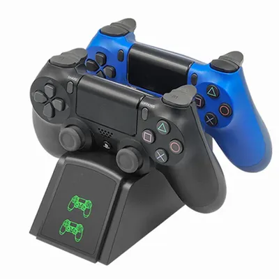 PS4 Controller Fast Charging Dock Station Dual Charger Stand with Status Indicator for Play Station