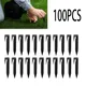 100Pcs Garden Lawn Mower Peg Boundary Nail Ground Anchor for Mower Ground Spikes Fixing Pins Laying