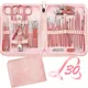 New Manicure Set 30 in 1 Nail Clippers Set Nail Manicure Kit for Women RedFlow Toenail