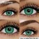 EYESHARE 1pair Contact Lenses Blue Eye Contacts Lenses for Natural Colored Pupils for Eyes Green