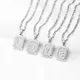 Initial Letter Pendant Necklace Stainless Steel Silver Color Cuban Chain A-Z Alphabet Name Jewelry