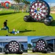 Outdoor PVC Foot Dart Inflatable Football Dart Board With Sticky Soccer Balls Giant Foot Kicking