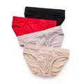 4 PACK Thin Type 100% Silk Knit Men's Underwear Briefs Plus Size L XL 2XL 3XL SG108