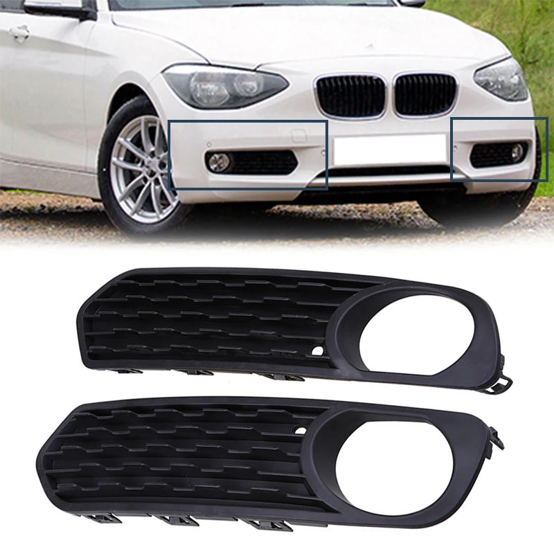Auto Paraurti Anteriore Fendinebbia Lampada Trim Coperture Griglie Griglia 1 Coppia Per BMW Serie 1 F20 F21 116i 118i 120i 2011-2015 Pre-Facelift