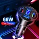 65W Digital Car Phone Charger 4USB Port Car Charger Quick Charger Fast Charger Adapter For iPhone