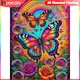 HUACAN Butterfly Diamond Painting New Collection 2023 Flower Full Round/Square Mosaic Rainbow