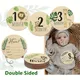 7PCS Cute Baby Wooden Monthly Milestone Cards With Announcement Sign Pregnancy And Baby Shower