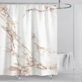 Grey Gold Marble Abstract Modern Bathroom Decoration Waterproof Washable Fabric Bathtub Deluxe