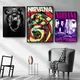 Room Decor Poster Stickers Art Wall Murals Decor Game N-Nirvana Gifts Kawaii HD Painting Cat Cars