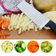 Stainless Steel Potato Chip Slicer Dough Vegetable Fruit Crinkle Wavy Slicer Knife Potato Cutter