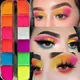 Fluorescent Neon Pigment EyeShadow Pallete 12 Colors Mixed Matte Mineral Face Body Shimmer Nail