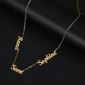 Stainless Steel Jewelry Women's Necklace Multiple Name Necklaces Customizable 1-10 Name Necklace