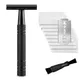 Double Edge Safety Razor for Men with 10 Safety Razor Blades Single Blade Razor Reusable Travel