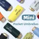 Mini Sun Umbrella Small Pocket Rain Travel Umbrella Vinyl Folding Umbrella UV Protection Sun Shade