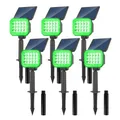 2/6 PCS Solar LED Light Outdoor Super Bright Green Lawn Light For Garden Adjustable Brightness Solar