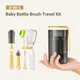 6-in-1 Portable Baby Bottle Brush Kit Travel Feeding Bottle Cleaning Set Nursing Bottle Cleaner