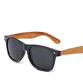 Vintage Women Imitate Bamboo Sunglasses Wooden Glasses Fashion Men Square Eyewear Shades Oculos De