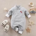 Newborn Clothing Casual Polo Shirt Lion Embroidered Cotton Comfortable And Soft Spring And Autumn