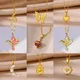 Cute Colorful Birds Necklace For Women Gold Color Stainless Steel Chain Heart Grass Pendant Necklace